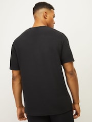 BOSS Black Ribbed Logo Regular-Fit T-Shirt - Image 3 of 5