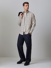 BOSS Grey Rickert Check Flannel Shirt - Image 2 of 4