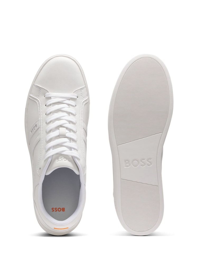 BOSS White Rhys Logo Trainers - Image 2 of 3 BOSS White Rhys Logo Trainers - Image 2 of 3