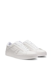 BOSS White Rhys Logo Trainers - Image 3 of 3