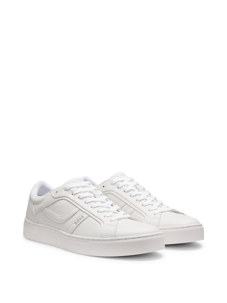 BOSS White Rhys Logo Trainers - Image 3 of 3 BOSS White Rhys Logo Trainers - Image 3 of 3