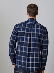 BOSS Blue Rickert Check Flannel Shirt - Image 2 of 4