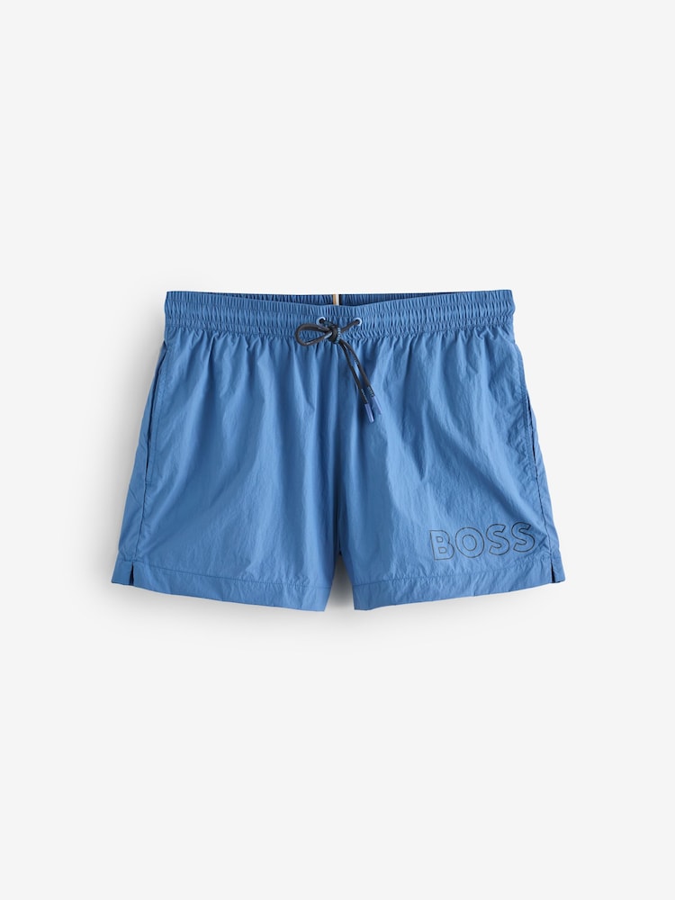BOSS Blue Mooneye Logo Swim Shorts - Image 1 of 1