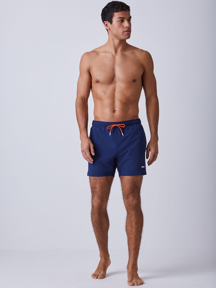 BOSS Blue Tio Logo Swim Shorts - Image 2 of 5 BOSS Blue Tio Logo Swim Shorts - Image 2 of 5