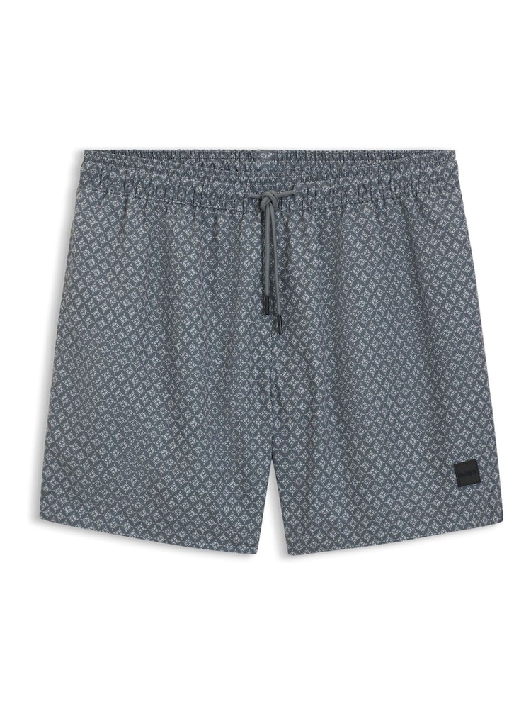 BOSS Grey Vibe Printed Swim Shorts - Image 1 of 1 BOSS Grey Vibe Printed Swim Shorts - Image 1 of 1