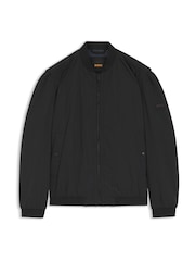 שחור - BOSS ז'קט בומבר אוברסייז בגזרה ארוכה עם לוגו - תמונה 5 מתוך 5