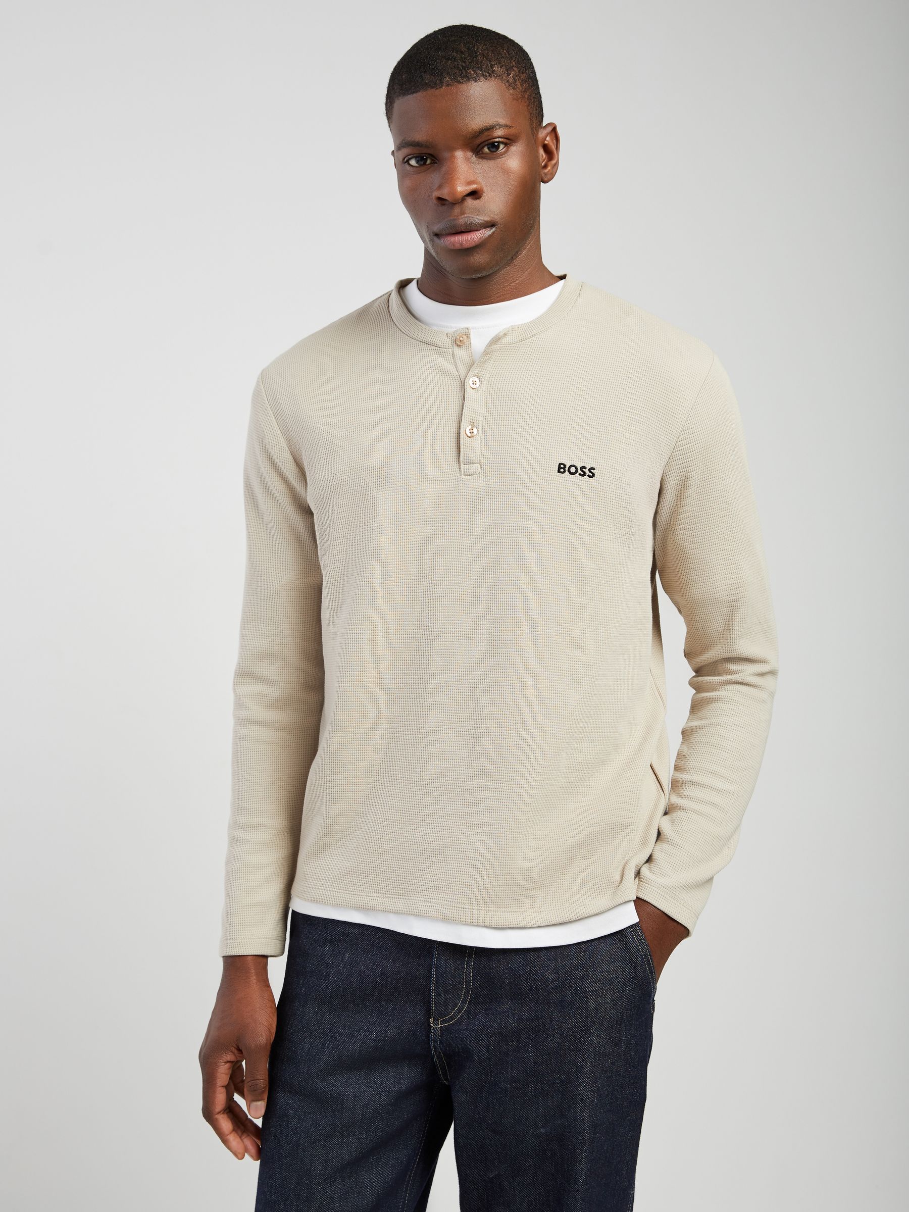 ANCELLM HENLEY RIB LS T-SHIRT （CREAM） ANCELLM - HENLEY RIB LS T-SHIRT/CREAM | NapsNote
