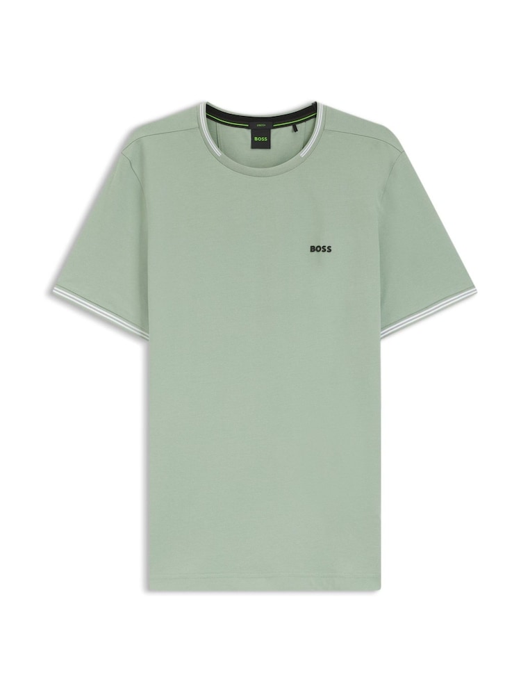 BOSS Green Taul Tipped Regular Fit Logo T-Shirt - Image 1 of 1 BOSS Green Taul Tipped Regular Fit Logo T-Shirt - Image 1 of 1