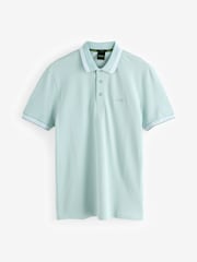 Skog Grønn - BOSS Vanlig passform Paddy Tipped Collar Poloskjorter - Bilde 5 av 5