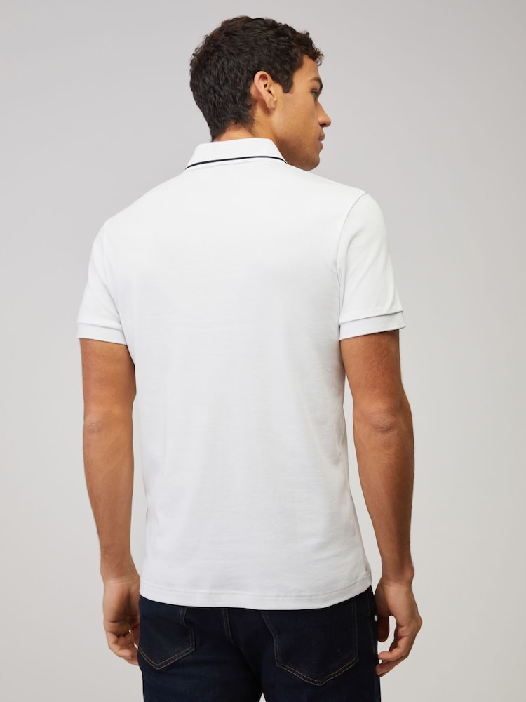 BOSS Paddy Quarter Zip Polo Shirt - صورة 2 من 5 BOSS Paddy Quarter Zip Polo Shirt - صورة 2 من 5