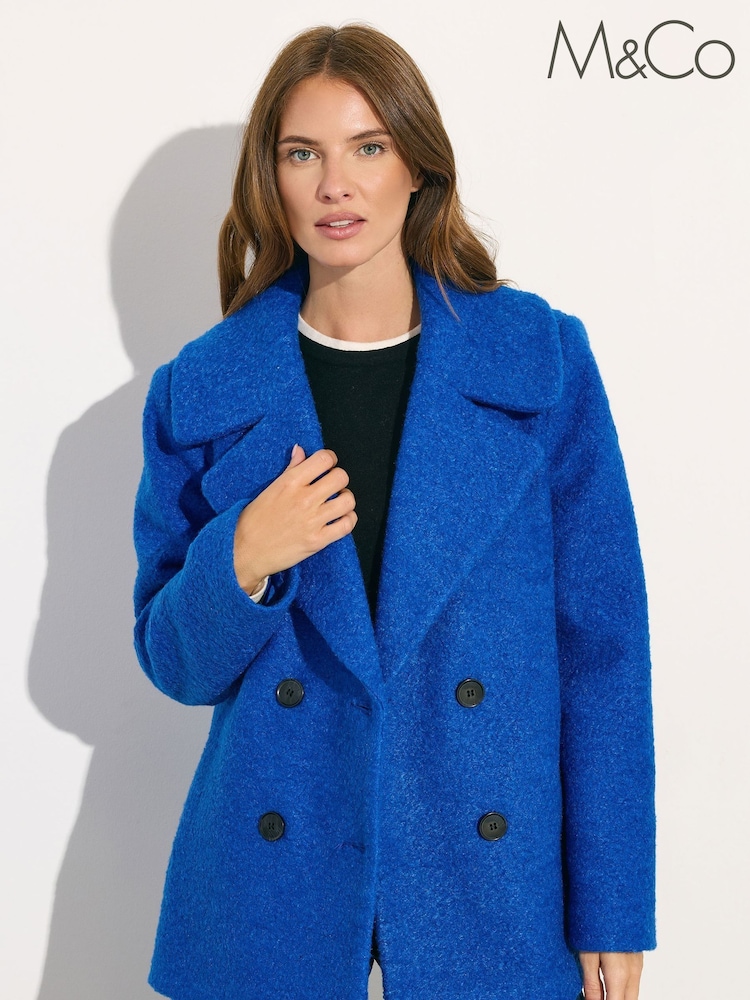 M&Co Blue Boucle Peacoat - Image 6 of 6