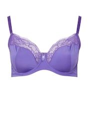 Yours Curve Purple Floral Microfibre Underwired Bras 2 Pack - Image 8 of 8