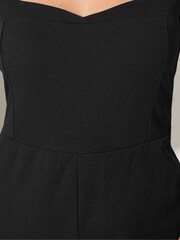 Yours Curve Black London Sweetheart Jumpsuit - Image 4 of 5