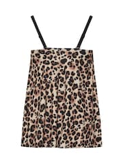 Yours Curve Black Leopard A-Line Tankini - Image 7 of 7