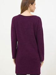 M&Co Purple Animal Embellished Tunic Jumper - Image 3 of 5