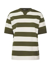 Yours Curve Green Heavyweight Ribbed Mix T-Shirt - Image 5 of 5