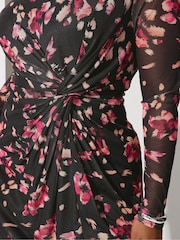 Preto - Yours Curve London Side Knot Dress - Imagem 4 de 5
