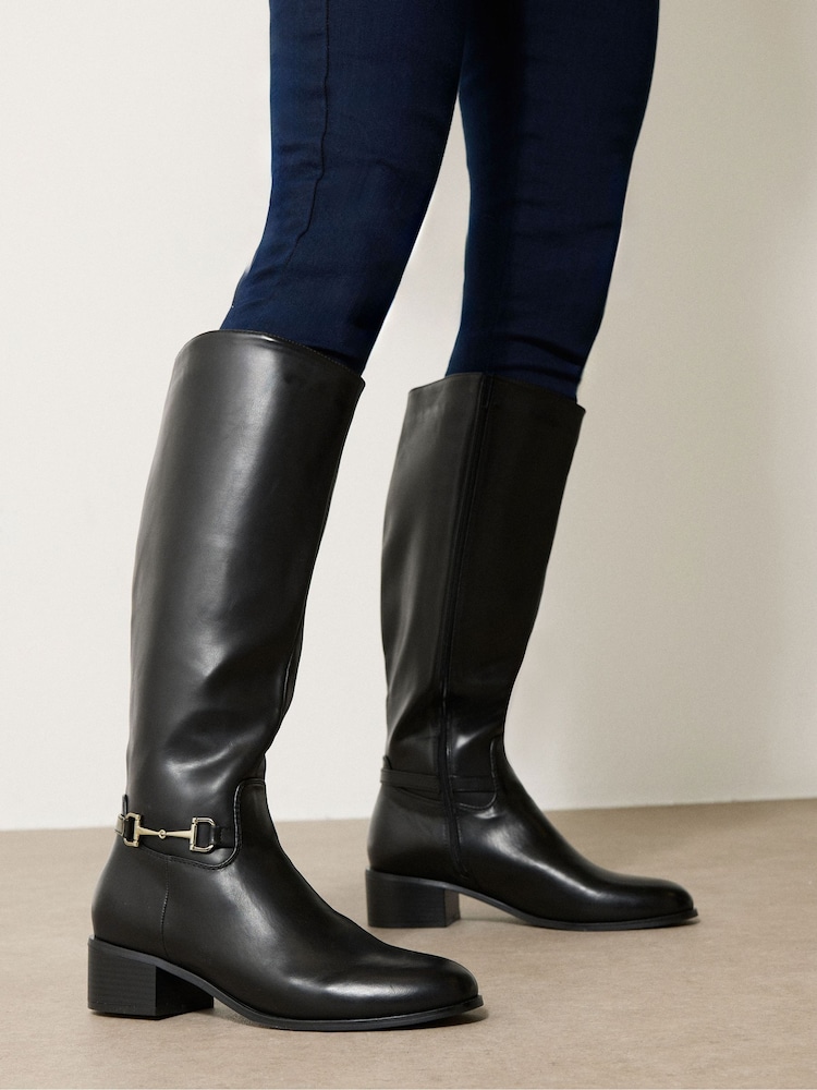 أسود - Long Tall Sally Metal Trim Riding Boots - صورة 1 من 5 أسود - Long Tall Sally Metal Trim Riding Boots - صورة 1 من 5