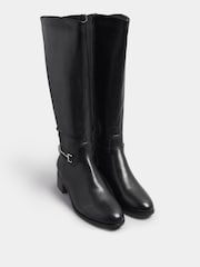 أسود - Long Tall Sally Metal Trim Riding Boots - صورة 3 من 5