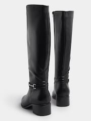 أسود - Long Tall Sally Metal Trim Riding Boots - صورة 4 من 5