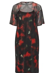 Yours Curve Limited Mesh Floral Blur Dress - Imagem 5 de 5