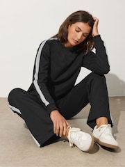 Long Tall Sally Black Side Stripe Sweatshirt - Image 1 of 5