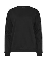 Long Tall Sally Black Side Stripe Sweatshirt - Image 5 of 5