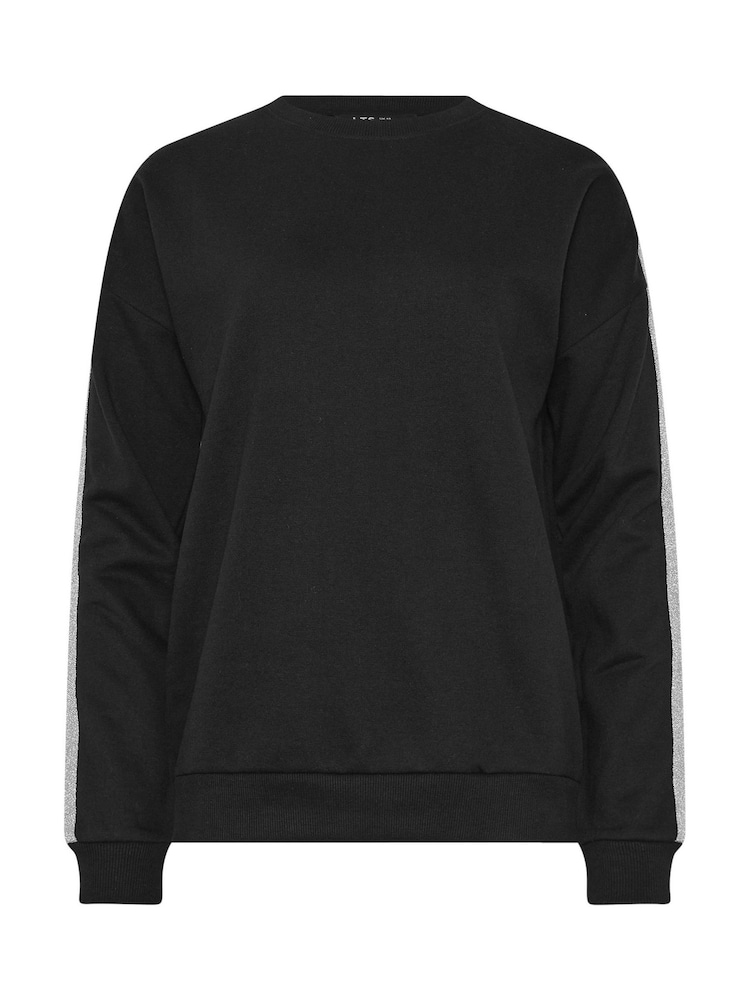 Long Tall Sally Black Side Stripe Sweatshirt - Image 5 of 5