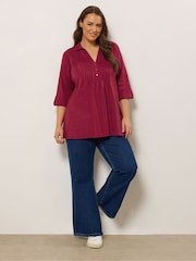 Evans Pintuck Henley T-Shirt - Image 2 of 5