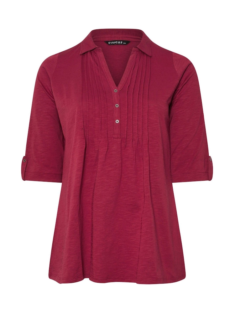 Evans Pintuck Henley T-Shirt - Image 5 of 5