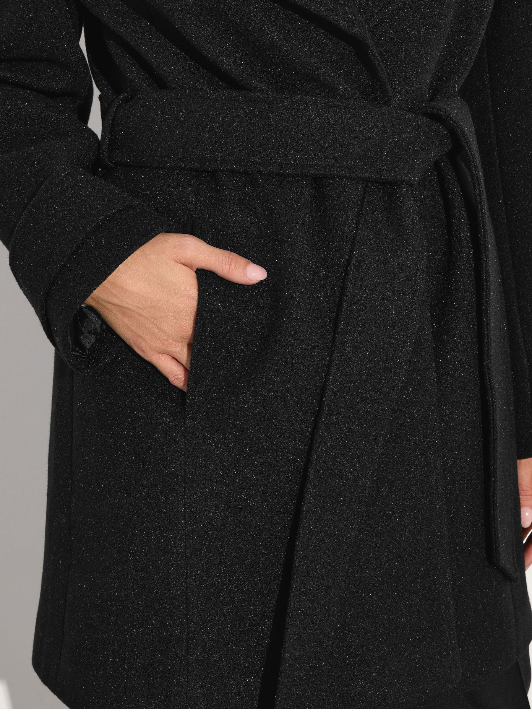 Buy M&Co Black Short Wrap Coat from the Next UK online shop