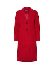 M&Co Red Single Breasted Crombie Coat - Image 4 of 4