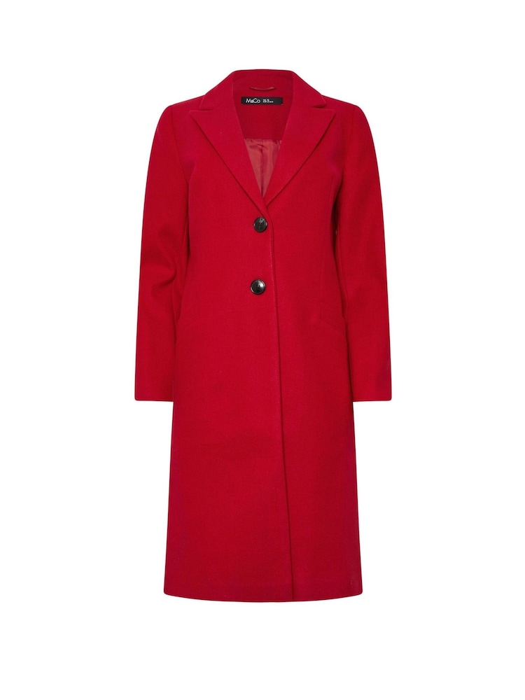 M&Co Red Single Breasted Crombie Coat - Image 4 of 4 M&Co Red Single Breasted Crombie Coat - Image 4 of 4