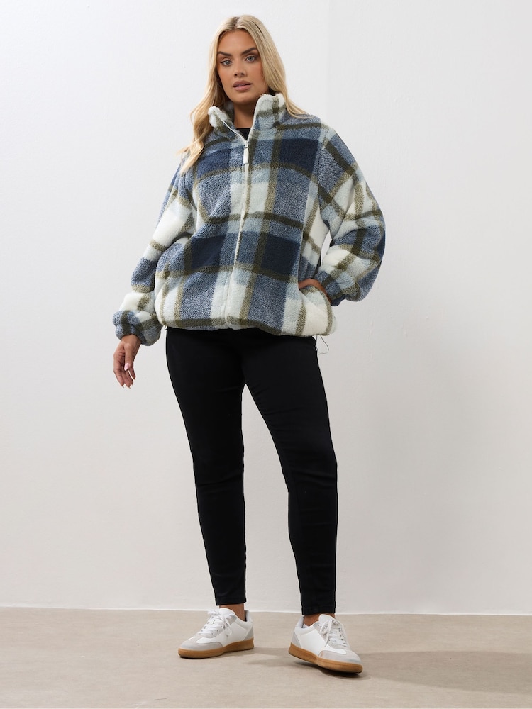 Yours Curve Zip Through Feather Fleece - Bild 2 von 5