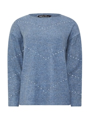 M&Co Blue Pearl Studded Jumper - Image 5 of 5