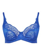 Yours Curve Blue Stretch Lace Underwired Bra - Image 5 of 6