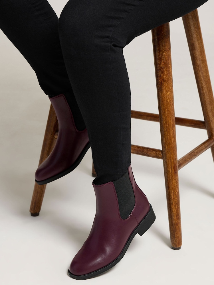Vermelho - Botas Chelsea Yours Curve de cano curto - Imagem 1 de 5