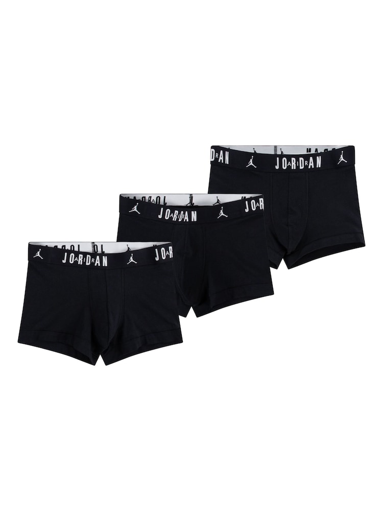 Jordan Black 3 Pack Cotton Trunks - Image 1 of 7