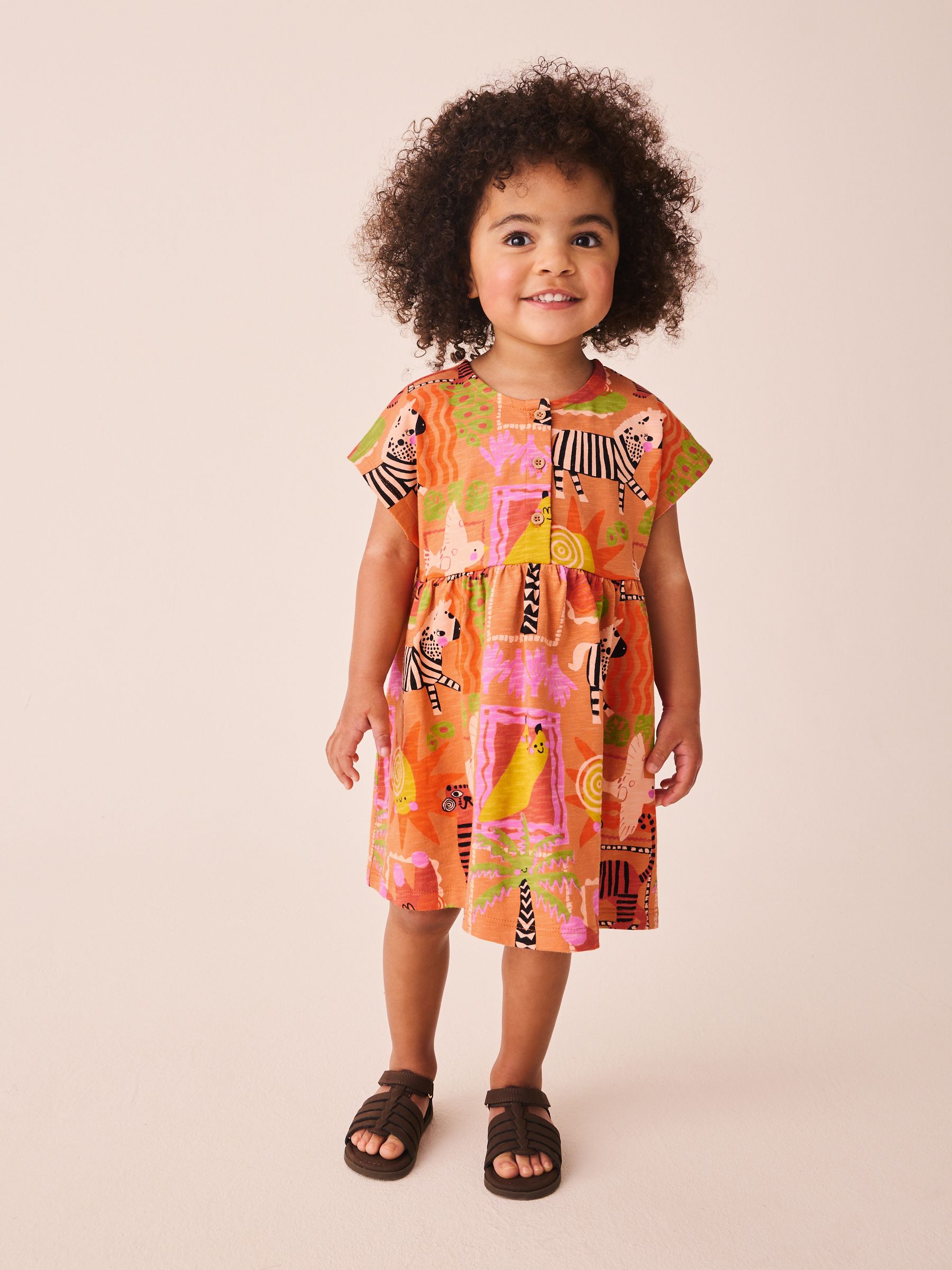 Buy Orange Zebra Jersey Dress (3mths-7yrs) from Next USA