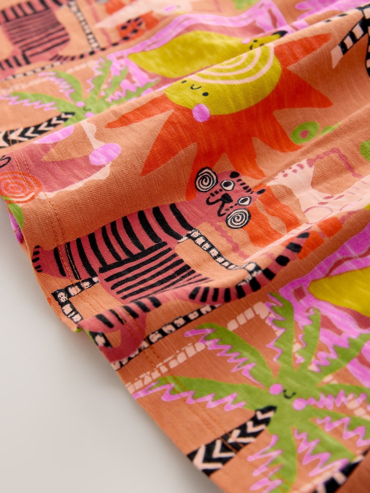 Orange Zebra Jersey Dress (3mths-7yrs) - Image 4 of 4