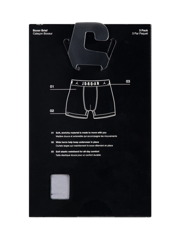 Jordan Flight Cotton Core Drifit Boxer Briefs 3 Pack - 圖片 10/10