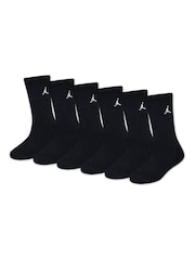 Jordan Black Everyday Essentials Crew Socks 6 Pack - Image 1 of 4