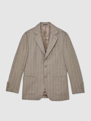 Atelier Oatmeal Brown Vermentino Suit Jacket - Image 2 of 8