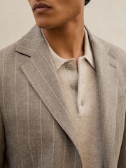 Atelier Oatmeal Brown Vermentino Suit Jacket - Image 4 of 8