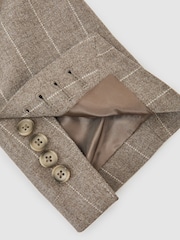Atelier Oatmeal Brown Vermentino Suit Jacket - Image 7 of 8