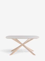 Light Natural Evie 6 Seater Oak Effect Dining Table - Image 4 of 6