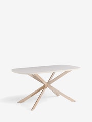 Light Natural Evie 6 Seater Oak Effect Dining Table - Image 5 of 6