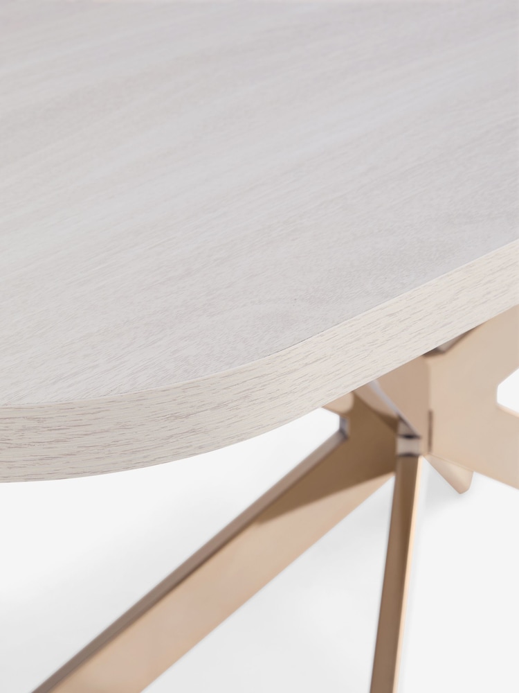 Light Natural Evie 6 Seater Oak Effect Dining Table - Image 6 of 6