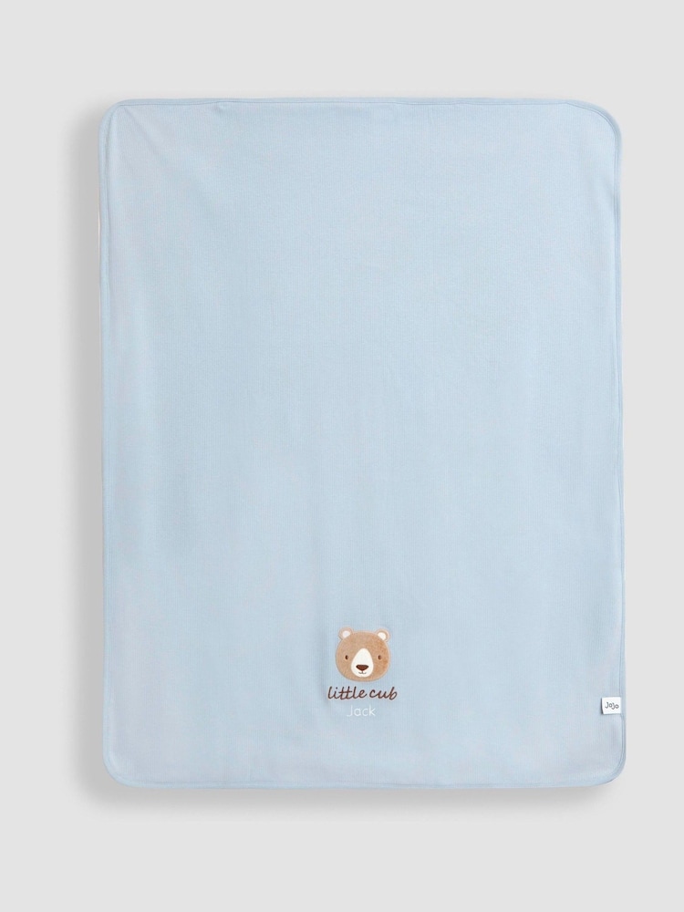 JoJo Maman Bébé Bear Cub Personalised Jersey Shawl - Image 1 of 3