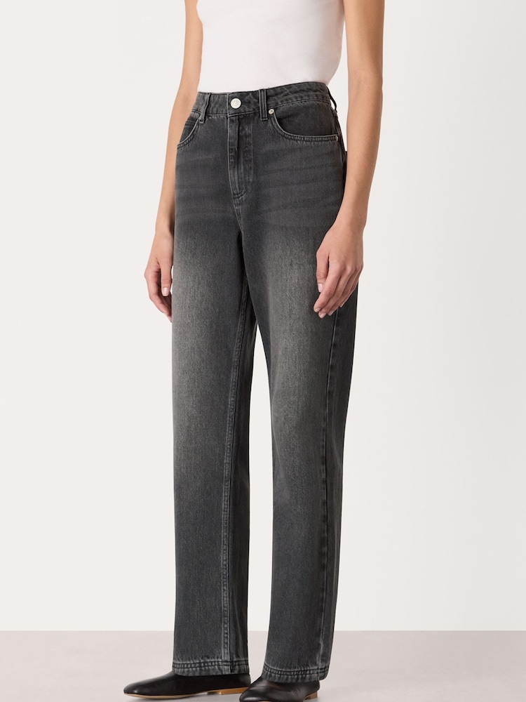 Whistles Grey Authentic Column Leg Jeans - Image 1 of 5 Whistles Grey Authentic Column Leg Jeans - Image 1 of 5